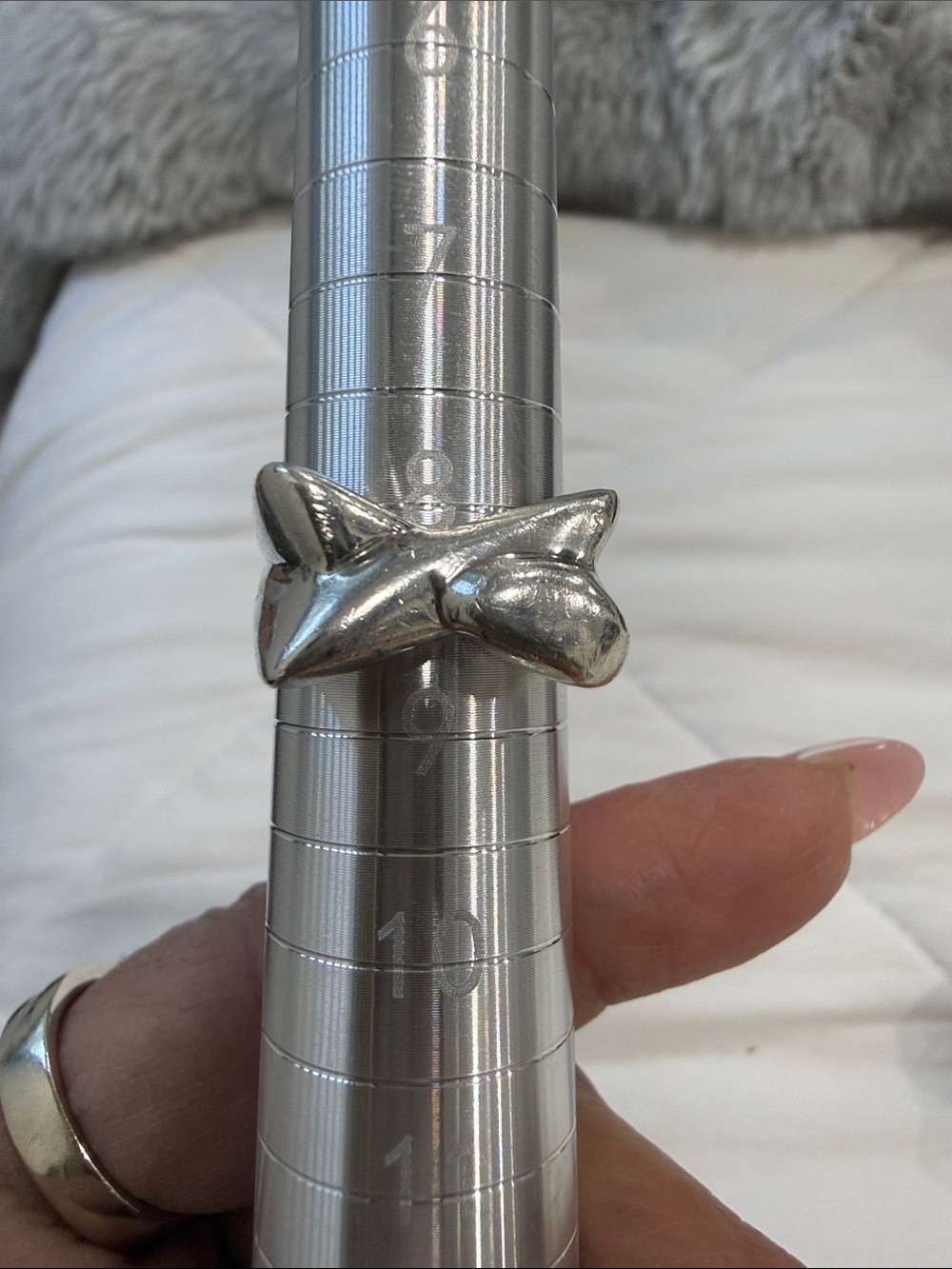 Heavy Sterling Silver Abstract Knot Ring - 8